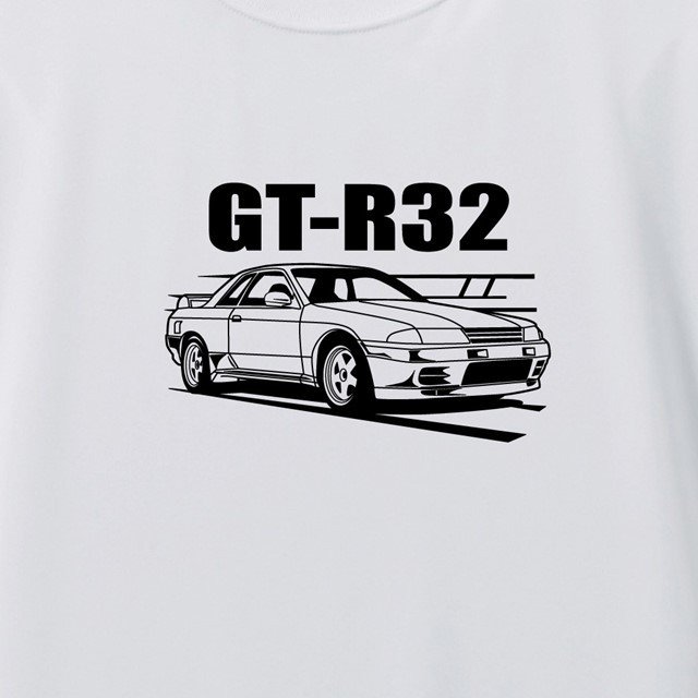 GT-R32ロゴプリントドライTシャツ