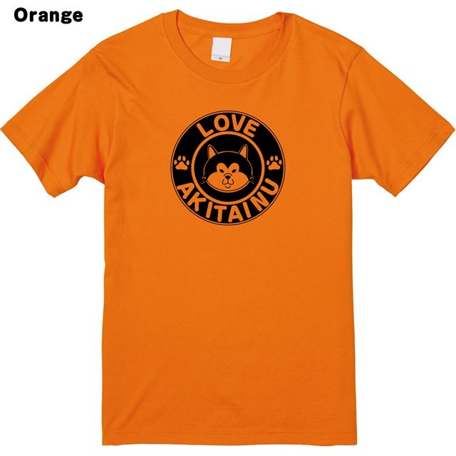 秋田犬ラブロゴTシャツ