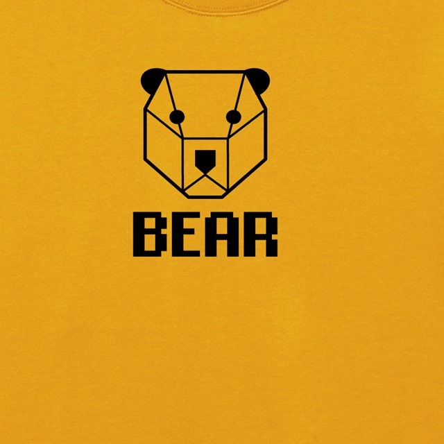 ポリゴン風熊の顔プリントスウェット