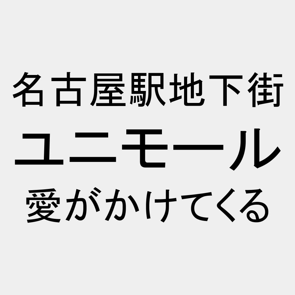 番外編 名駅 ユニモール のテーマ 愛がかけてくる が素晴らしい件 名古屋駅地下街 Cm ソング 歌詞 マイカル桑名 イオンモール桑名 の過去を振り返るブログ