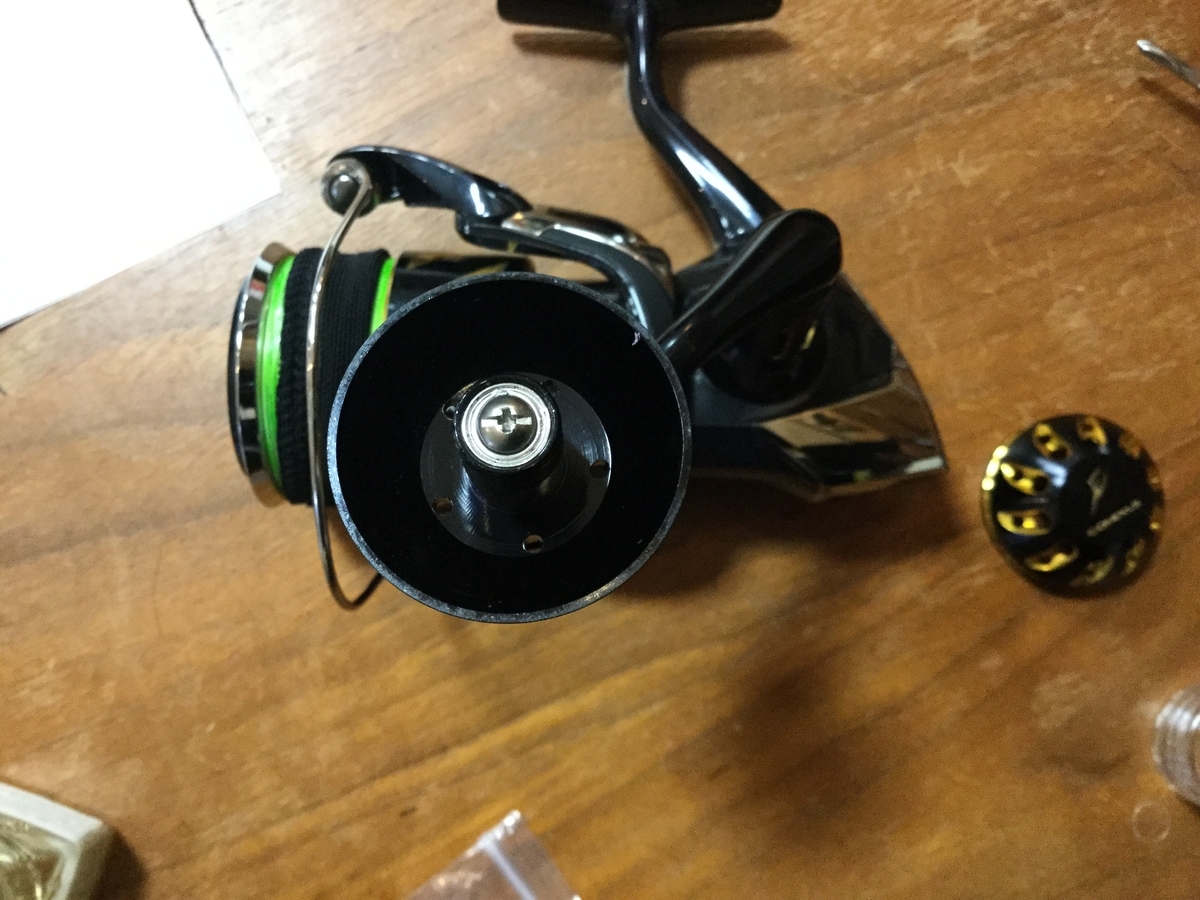 ゴメクサス】20ステラSW4000のハンドルノブを38mmに
