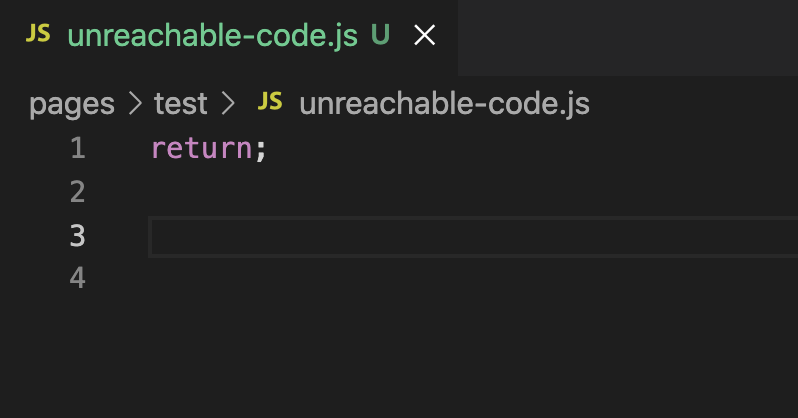 Remove unreachable code 実行後