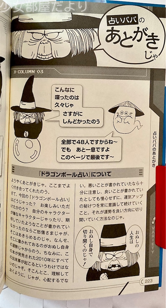 ドラゴンボール占い 〜占いババにおまかせ〜 - 少女部屋だより