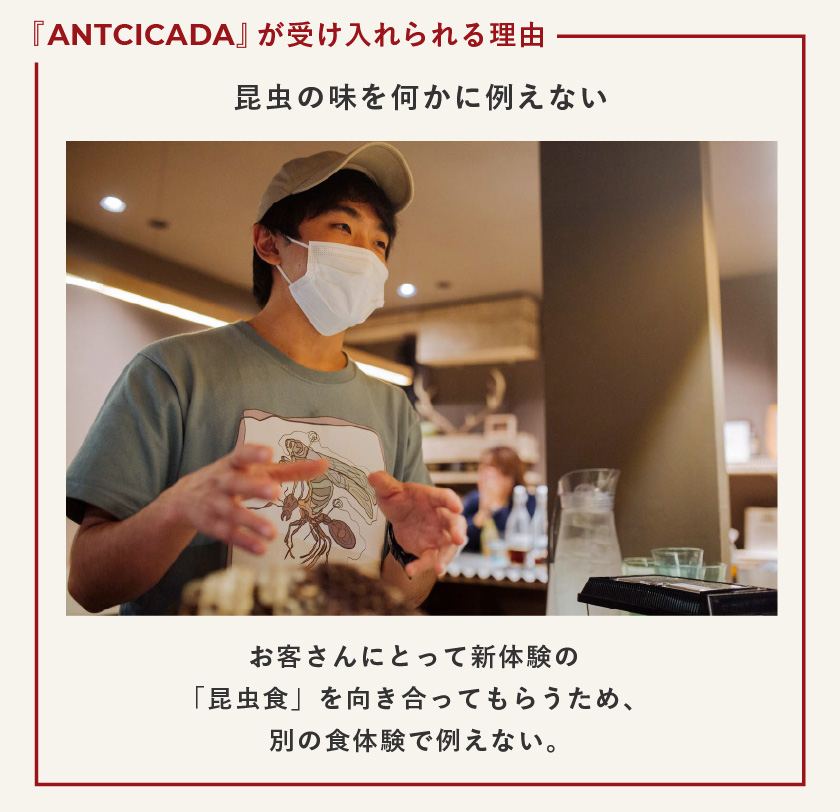 ANTCICADAが受け入れられる理由 「昆虫の味を何かに例えない」