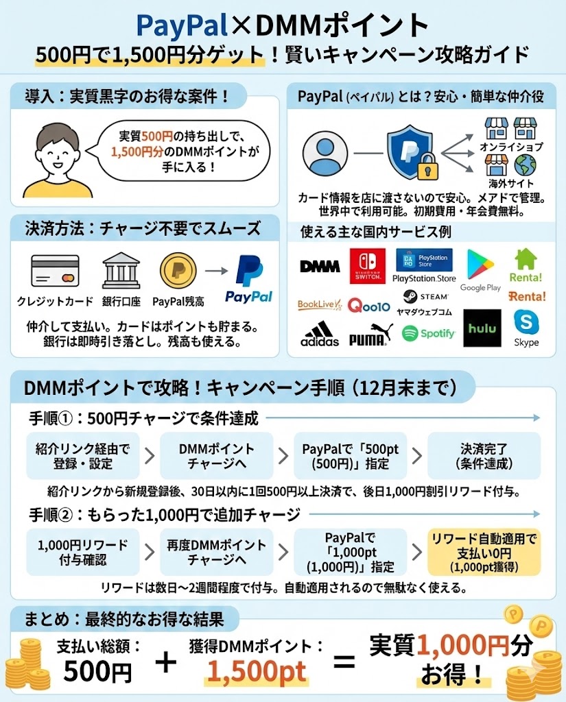 12月31日まで実質黒字】PayPalの仕組みと「500円で1,500円分のポイントを買う」黒字キャンペーン攻略法 - ポイント投資の攻略ブログ