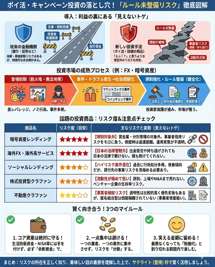 高利回り・キャンペーンの裏にある罠。ルール未整備な新興投資サービスで泣かないための自衛策 - ポイント投資の攻略ブログ
