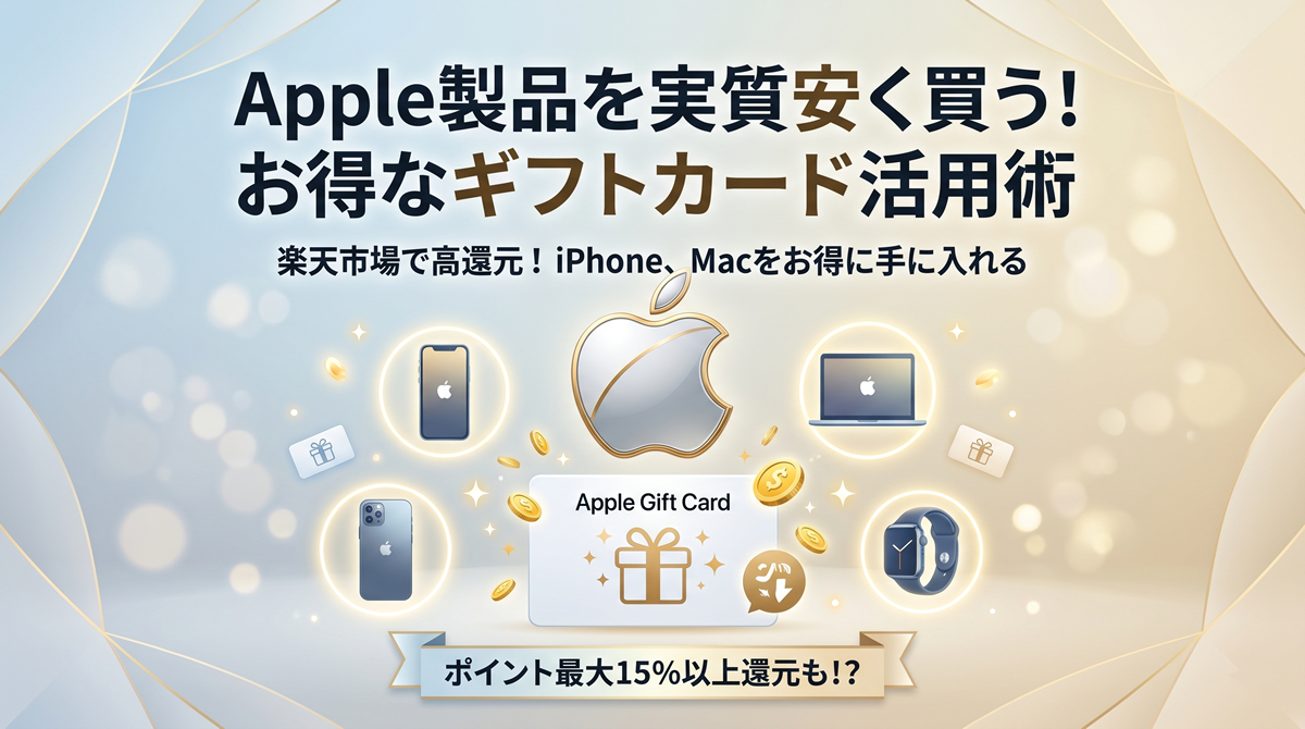 Appleギフトカードを安く買う方法｜楽天キャンペーンとコンビニ還元を 