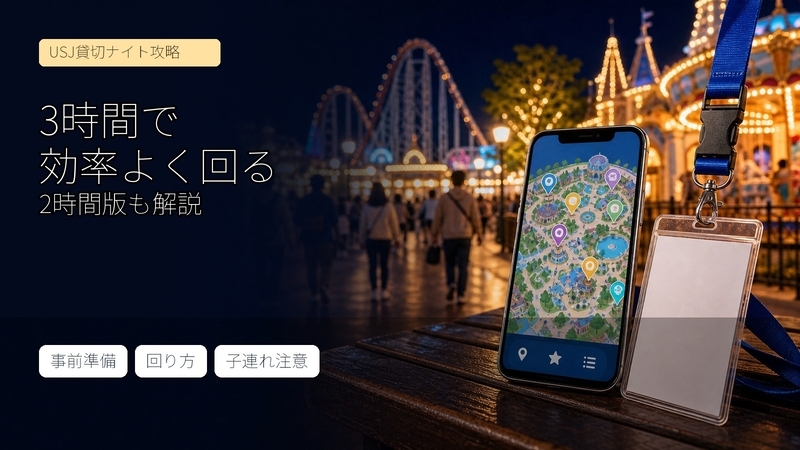 USJ貸切ナイト攻略 3時間と2時間の効率的な回り方