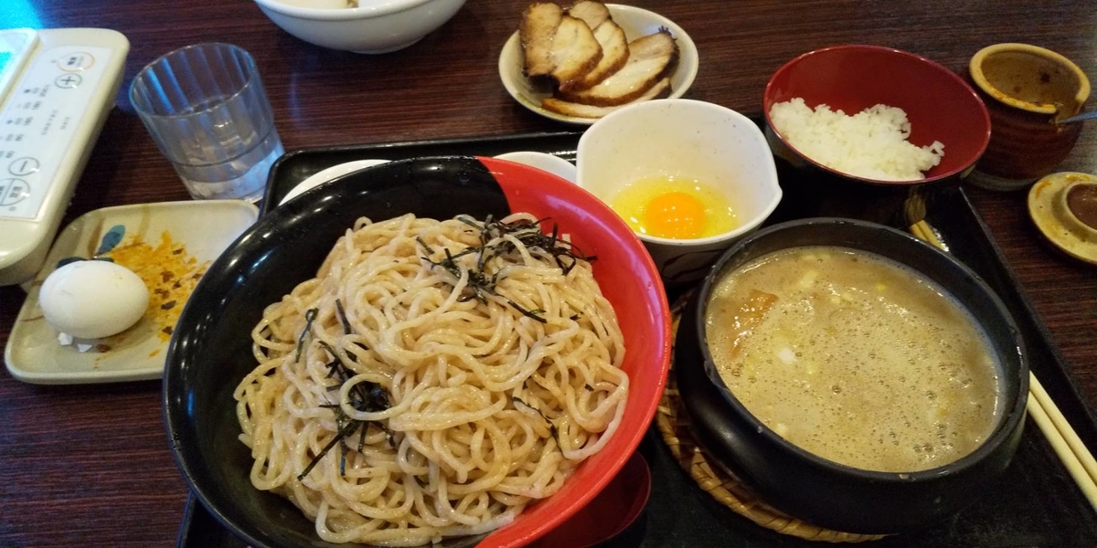 つけ麺セットダブル、チーズ、チャーシュー