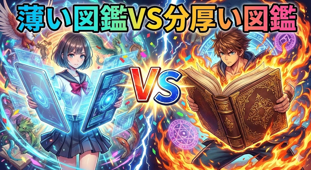 薄い図鑑VS分厚い図鑑