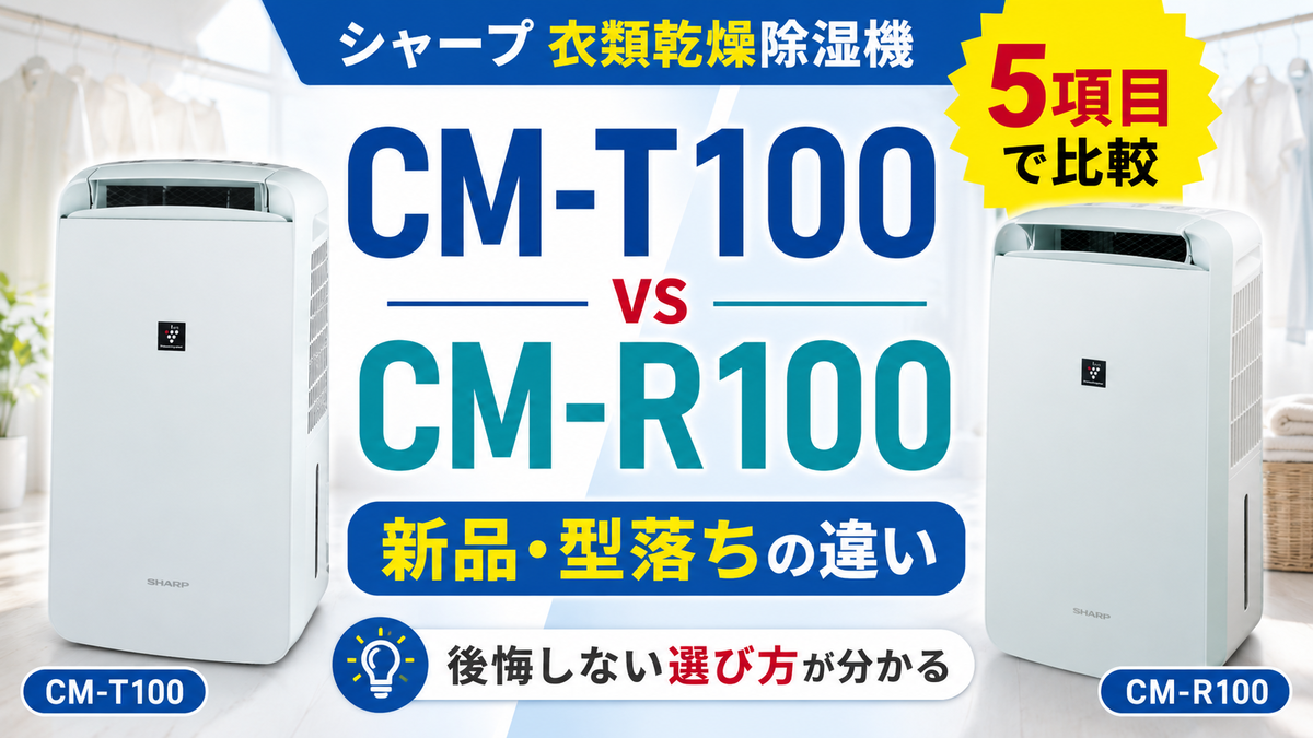 CM-T100とCM-R100を5項目で比較！新品と型落ちで後悔しない選び方が
