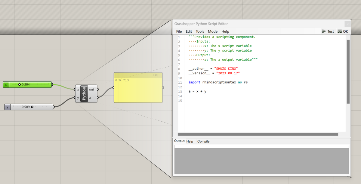 Rhino + Grasshopperでロボットアームの動作計画をつくる その4:GrasshopperとPythonを連動させる - Bye ...