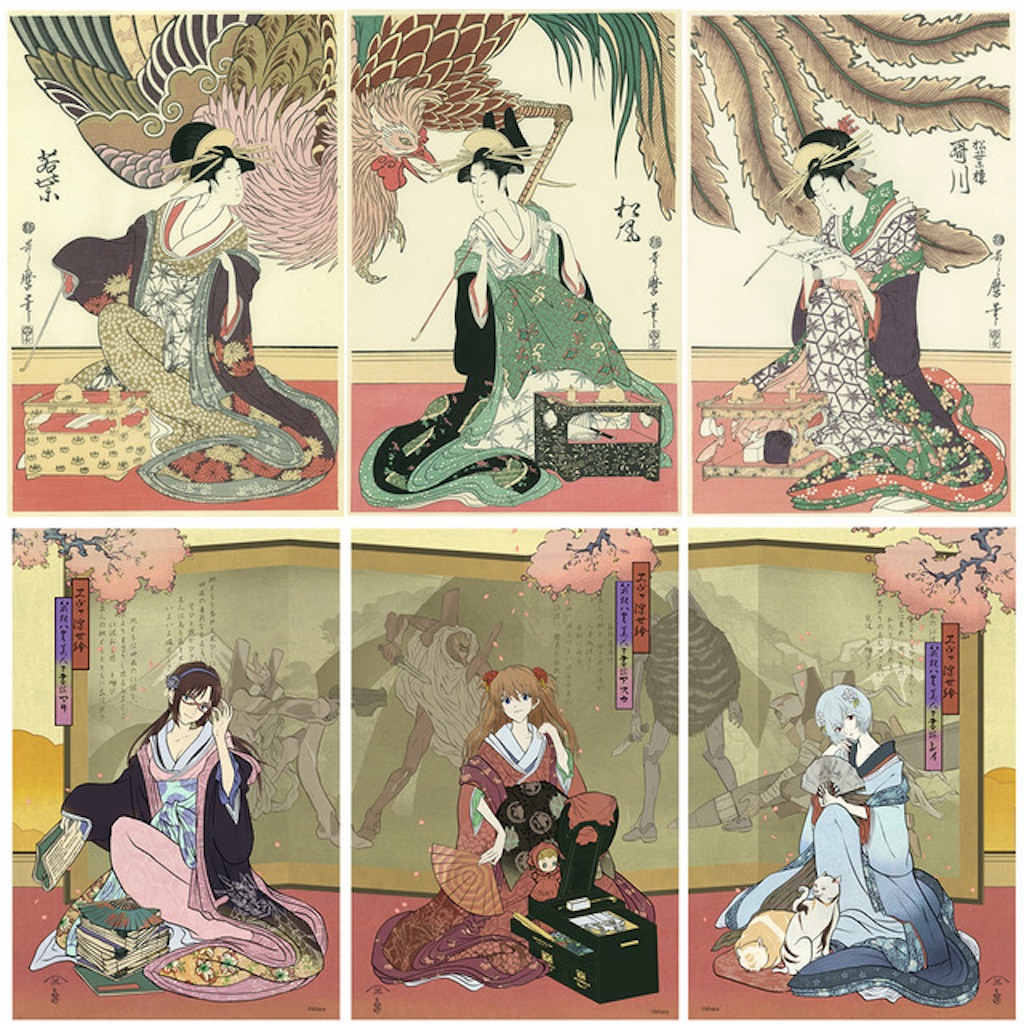 新発売】『エヴァンゲリオン』×浮世絵！「エヴァ浮世絵 箱根八里美人三