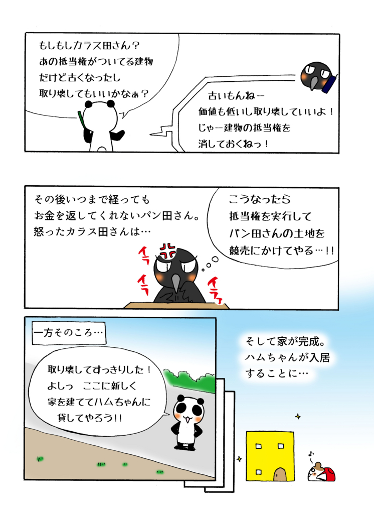 『抵当権と法定地上権』マンガ2ページ目