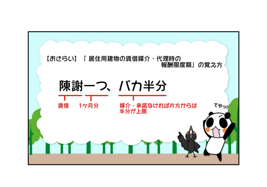 『居住用建物の賃借媒介・代理時の報酬限度額の覚え方』3ページ目