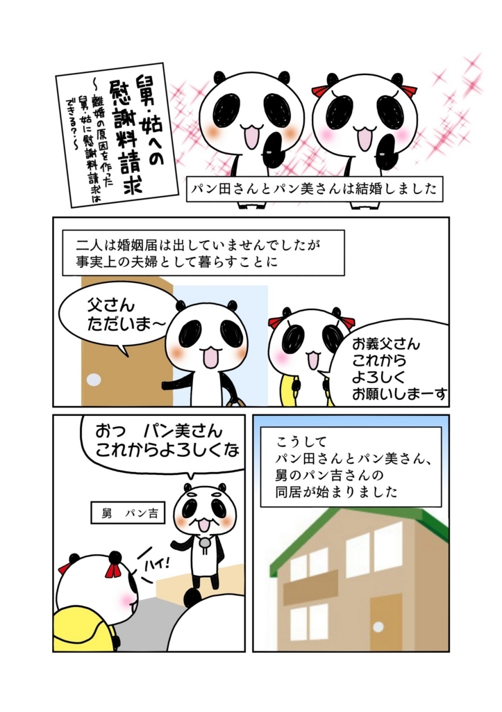 『舅・姑への慰謝料請求』解説マンガ1ページ目