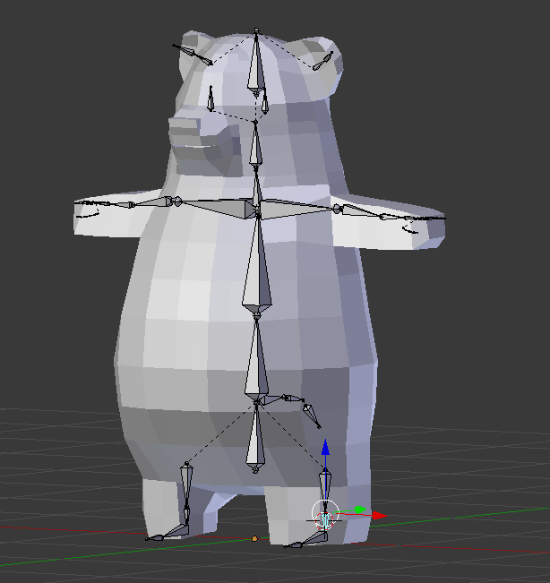 【VR-Blender】3Dアバター作成 05 (ボーンを入れる)