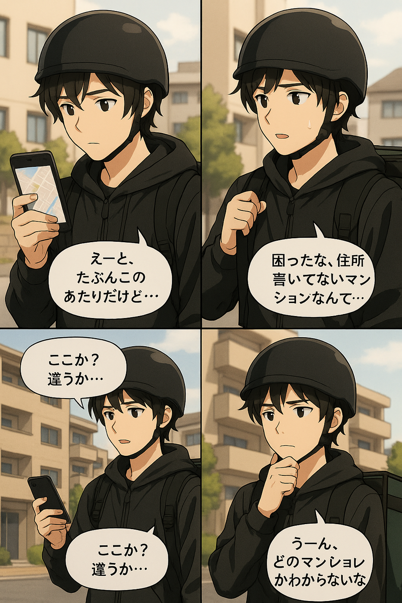 団地迷子あるある4コマイラスト