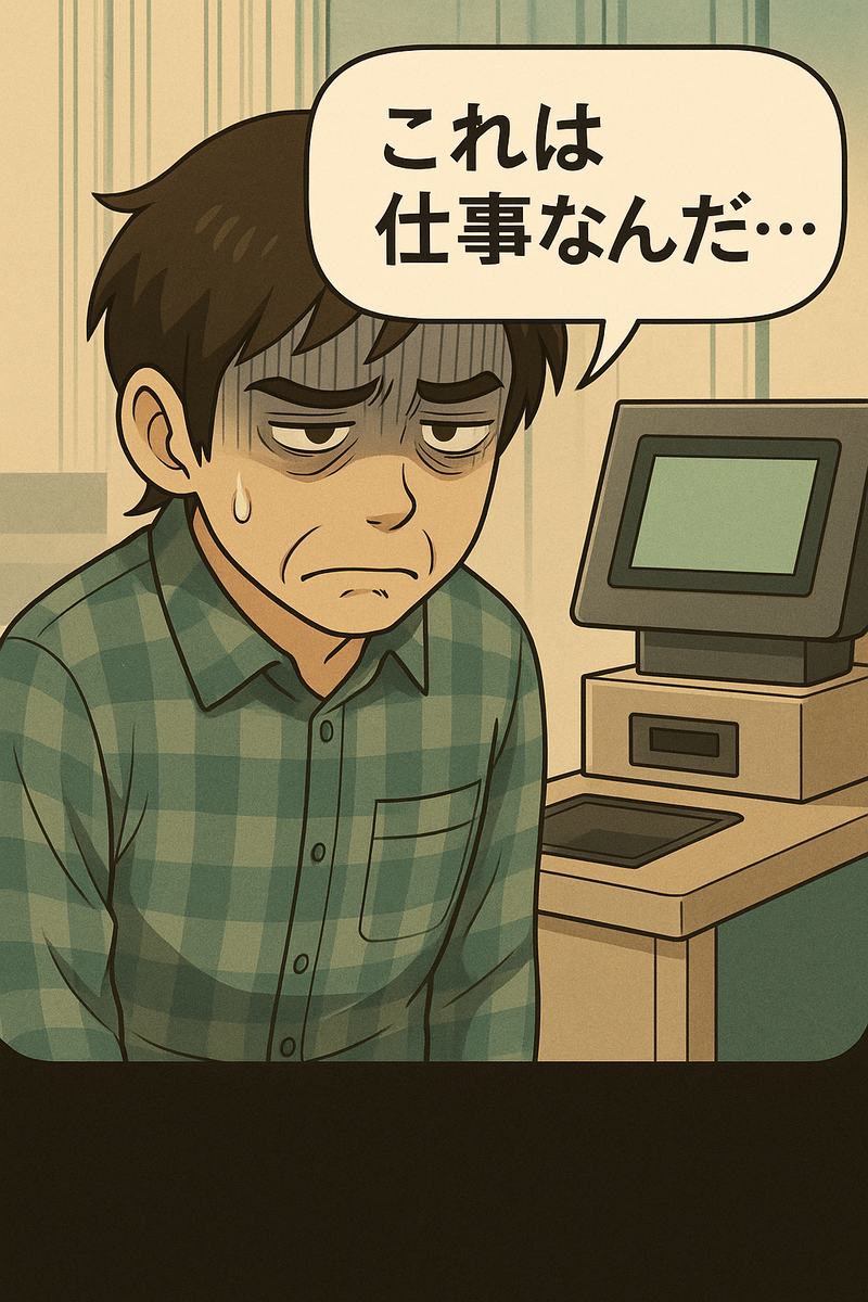 「これは仕事」と自分に言い聞かせる配達員（イラスト）