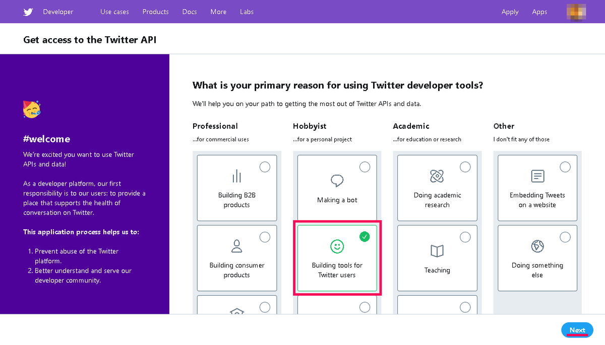 Twitter Api の利用申請を行い Tweepy を使った Python アプリケーションを作る らくがきちょう
