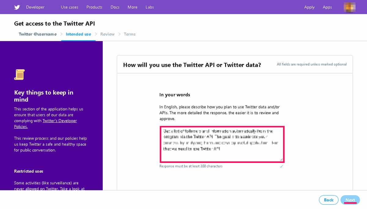Twitter Api の利用申請を行い Tweepy を使った Python アプリケーションを作る らくがきちょう