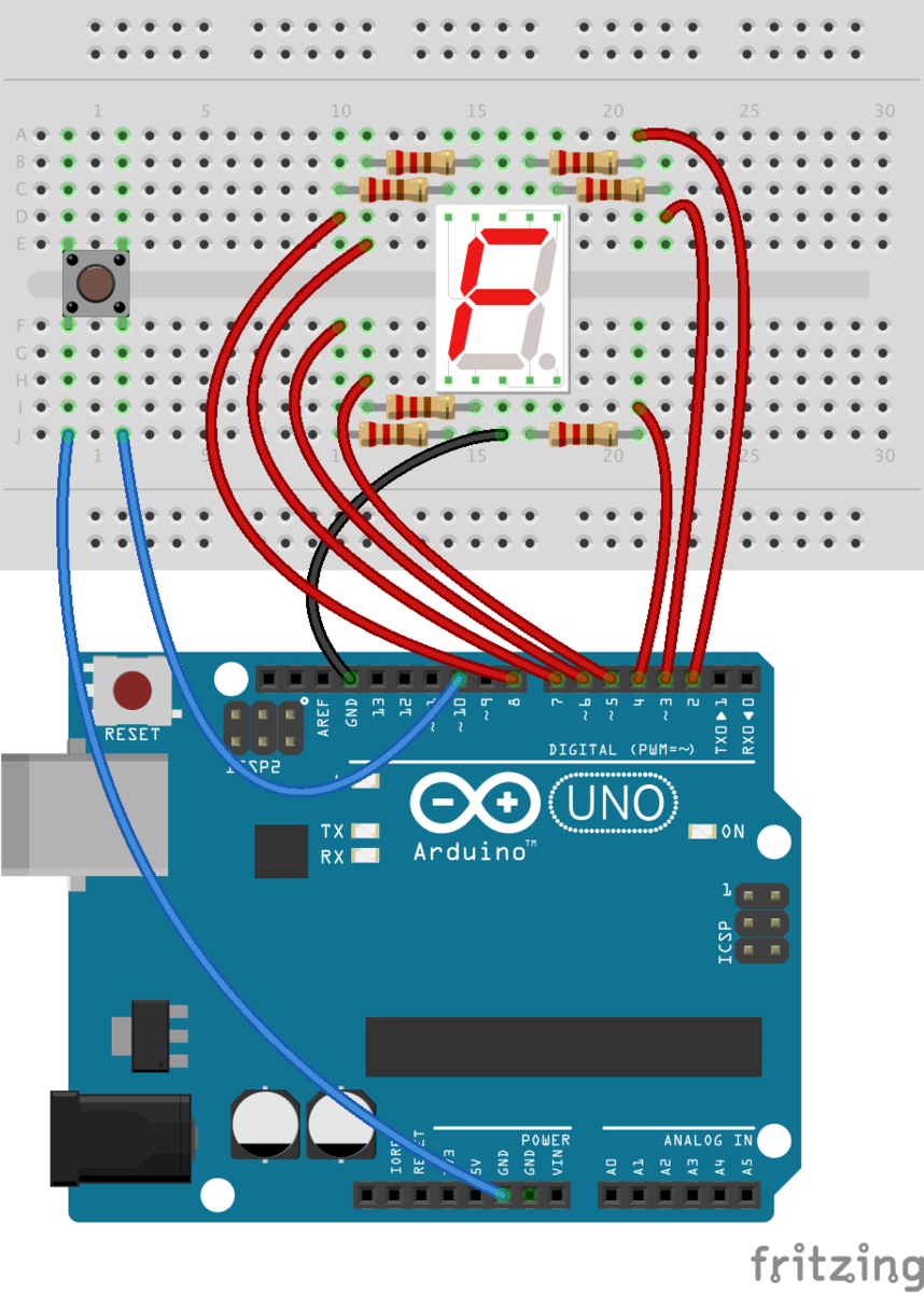 Arduino日記 7セグLEDを光らせよう - ながされてたThailan島