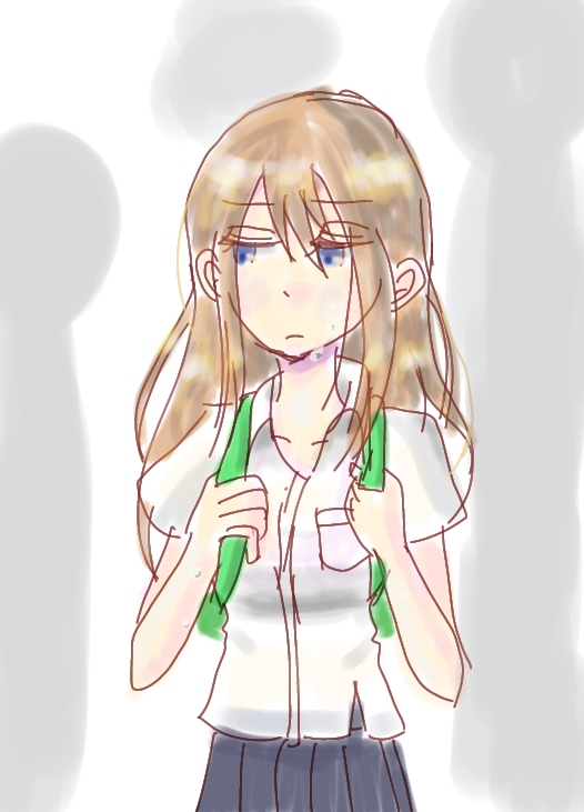 イラスト 夏の電車の中 秋橋の落書き帳 イラスト 夏の電車の中 秋橋の落書き帳