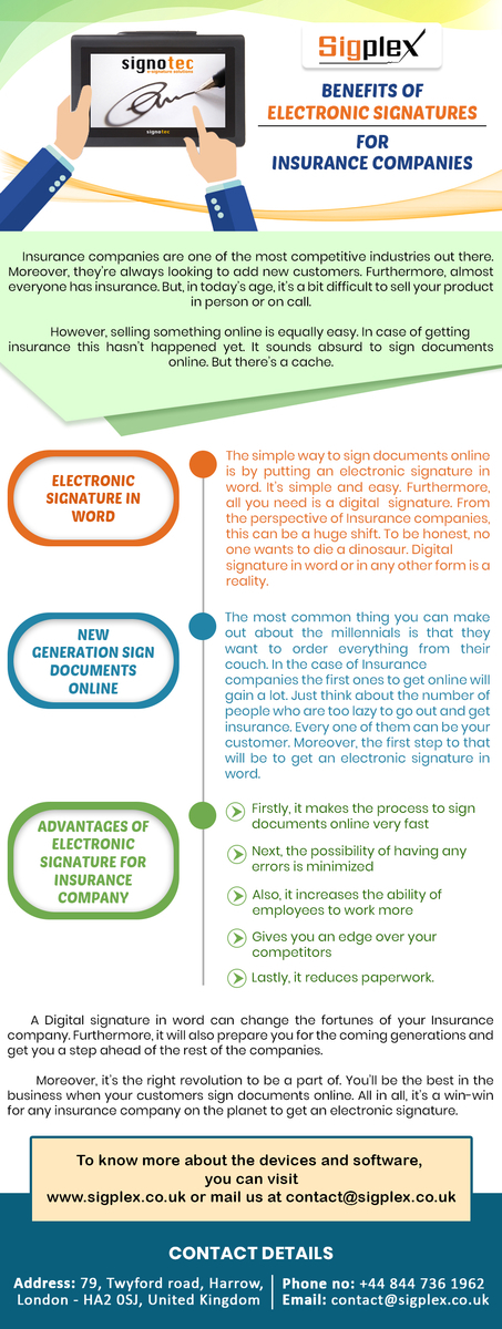 Signing Insurance Why Electronic Signatures Is Beneficial For Insurance Companies ...