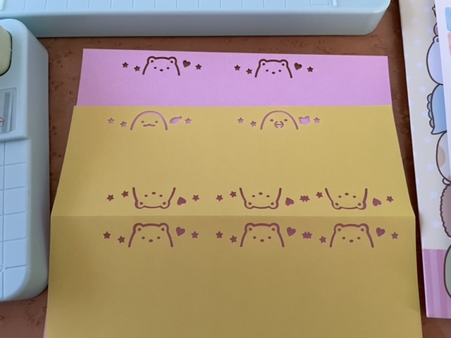 すみっコぐらしのお手紙デザイナー」ダイカットとラインカットが楽しい