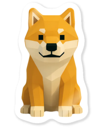 柴犬（お座り）のステッカー