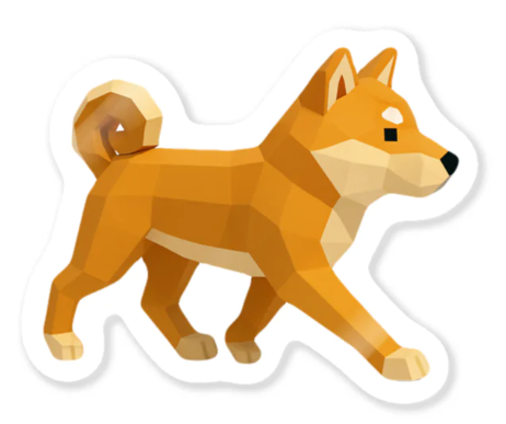 柴犬（横向き）のステッカー