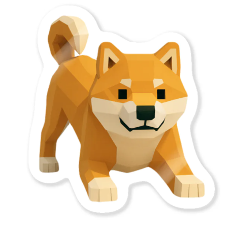 柴犬（遊ぼう）のステッカー