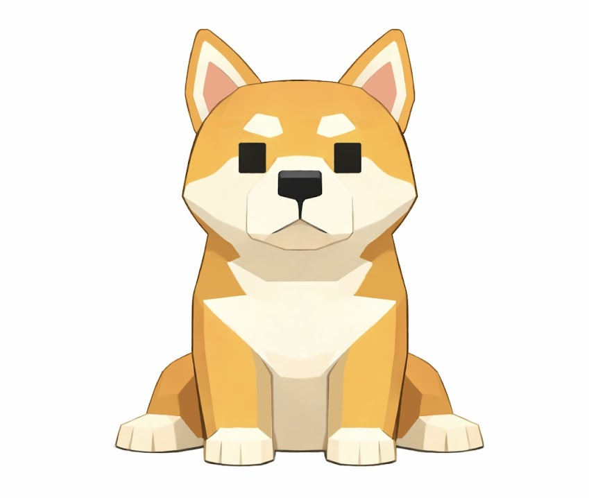 手直し後の柴犬のイラスト