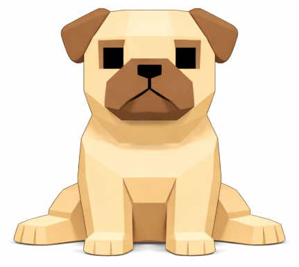 パグ生成過程の画像。