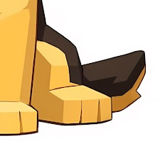 調整後の足。面を意識してポリゴン感が増している。