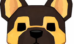 調整前。目が黒一色で、額の黒い模様が大きい。