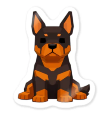 ドーベルマンのステッカー