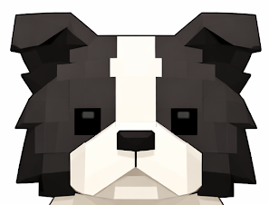 手直し前のボーダーコリーの画像。影や色の描写が細かい。