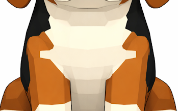 手直し前のビーグルの画像。模様が細かく、色使いが細かい。