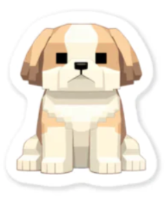 完成したシーズーのステッカー