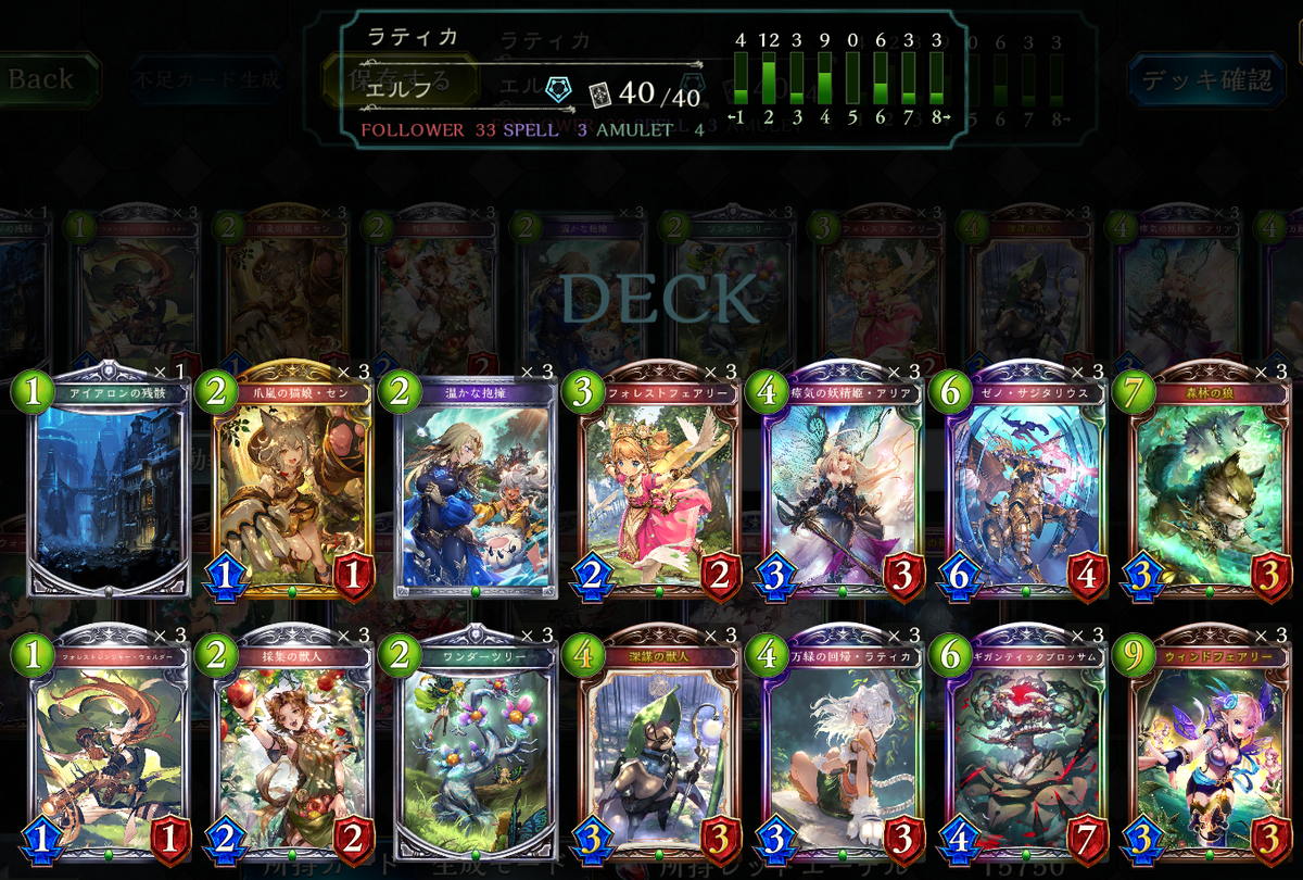 自然エルフ デッキパーツ SL ラティカ UR シャドウバース エボルヴ