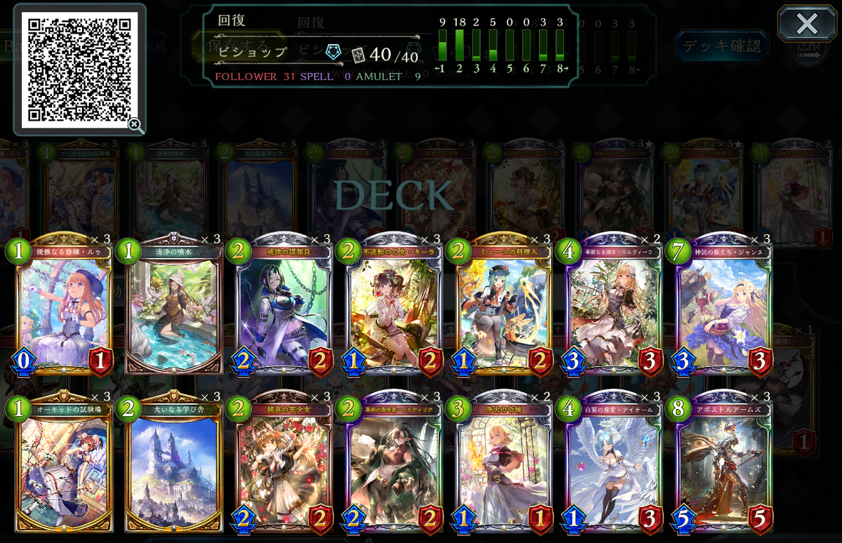 シャドウバース】回復ビショップ(アデショナルカード追加後)【オーダー