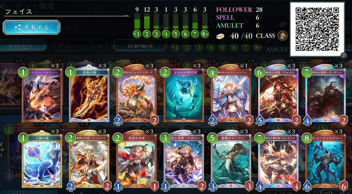 シャドバWB】フェイスドラゴン【インフィニティ・エボルヴ】 - 戦略