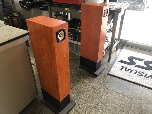 自作バックロードホーンスピーカー FOSTEX FE83付き 自作バック