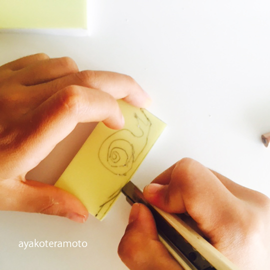 消しゴムはんこの作り方 子どもが作るとかわいい 材料は100均です 心を楽に シンプルライフ