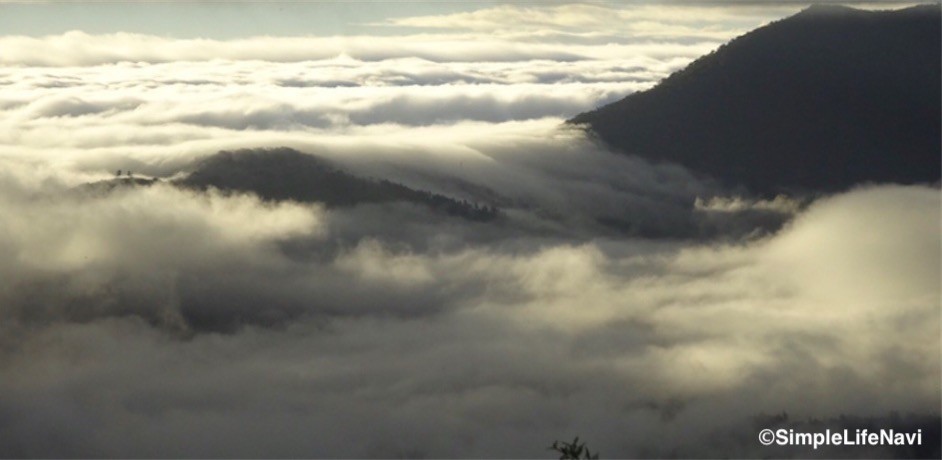 流れる雲海