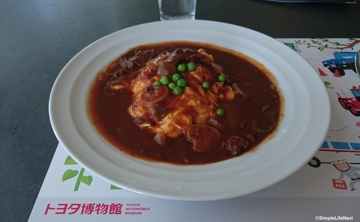 トヨタ博物館のオムライスハヤシソース