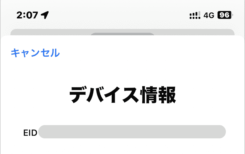 ＊＃０６＃→EID番号表示例