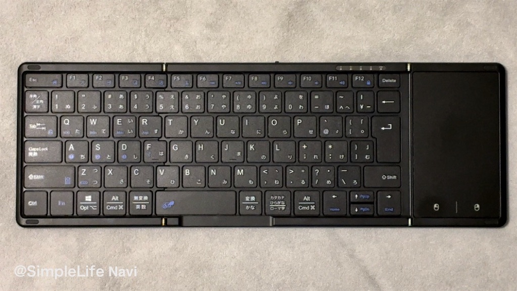 フルキーボードに近い快適な打鍵感