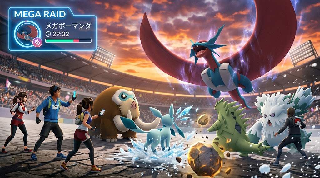 【ポケモンGO】メガボーマンダは何人で勝てる?最小討伐人数とおすすめ対策ポケモン - 週末ポケモンGO!で、なんとなくGO!